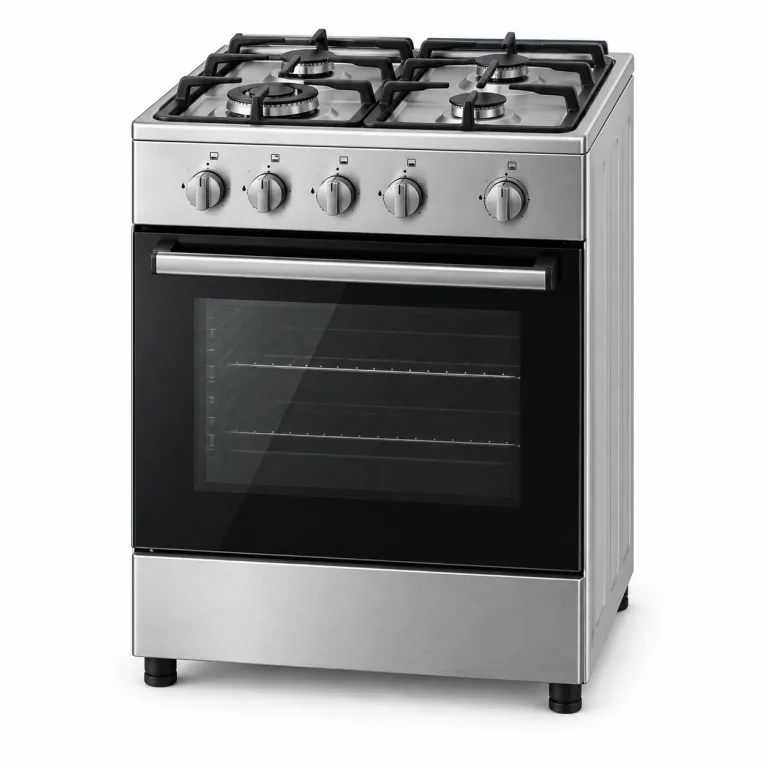 Illustration of a gas cooker with an oven